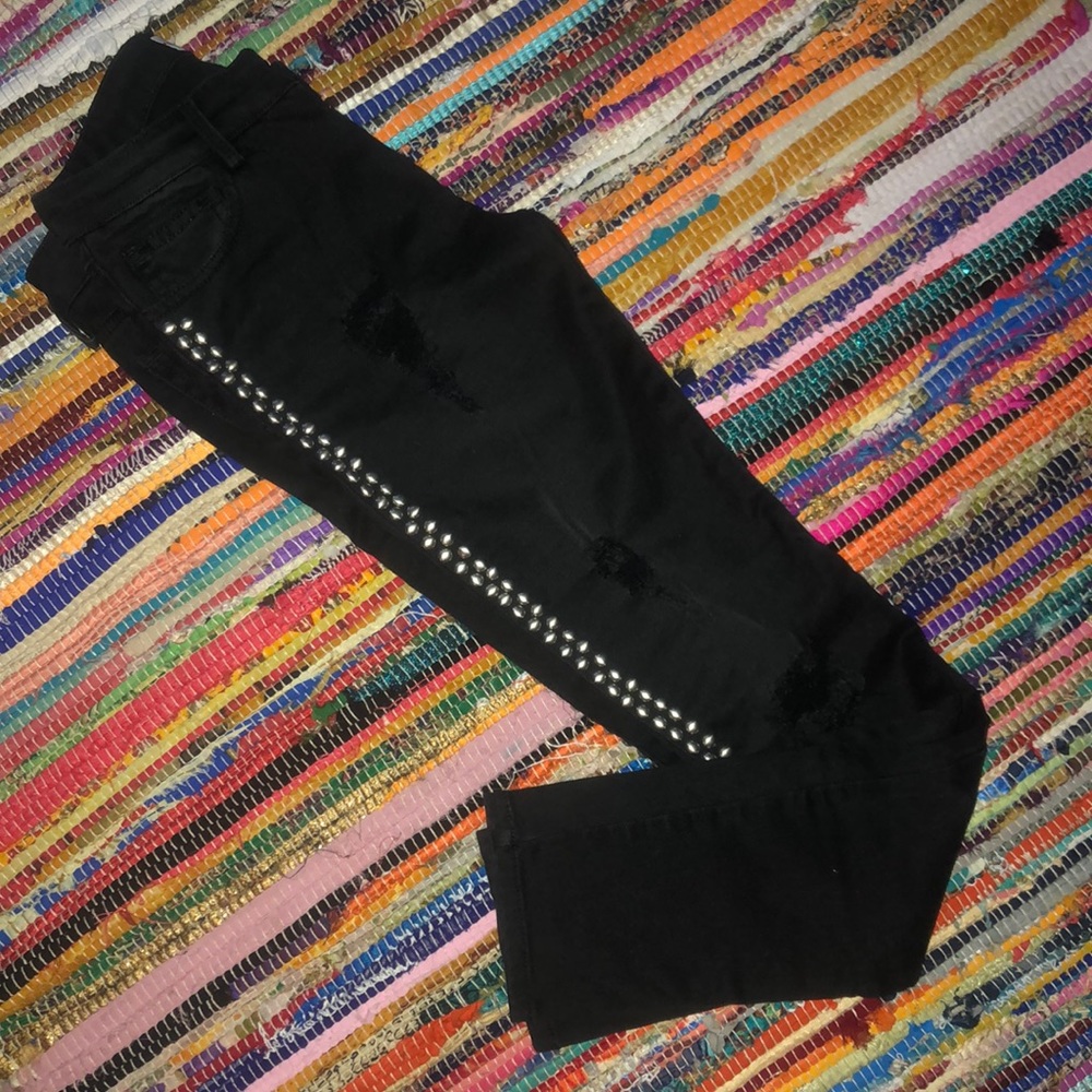 Etienne Marcel Destroyed Studded Jeans